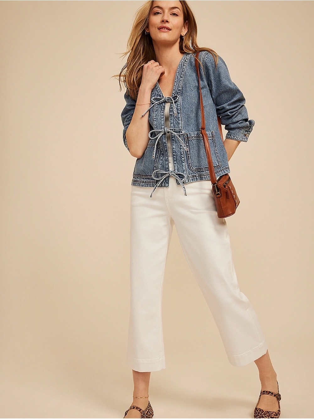 Tie Front Denim Jacket
